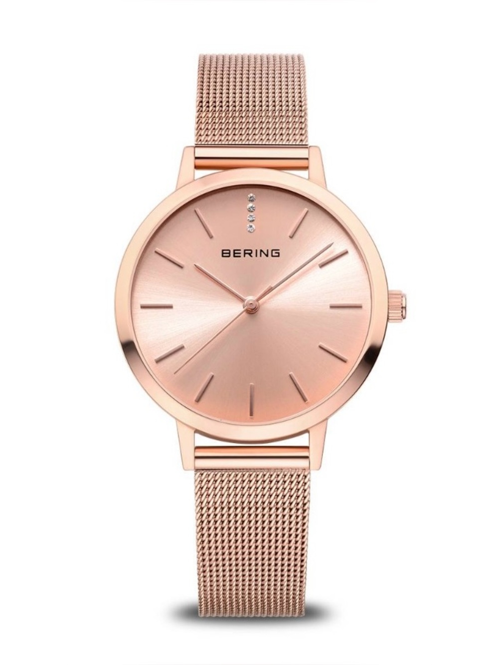 Bering Rose Gold Women's Watch with Crystal Accents